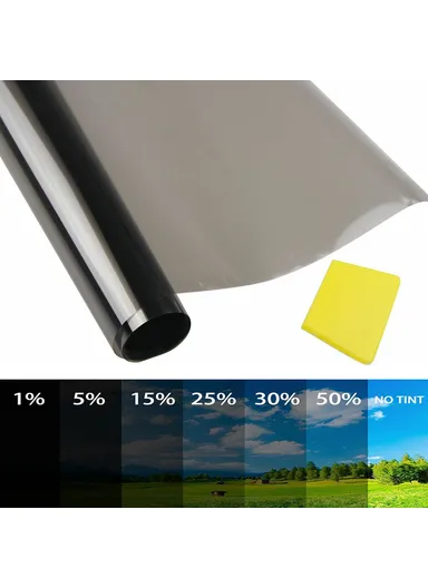 300x50cm Car Window Tint Film Roll Sun Protection Vehicle Solar Tinting Film - 15 Percent