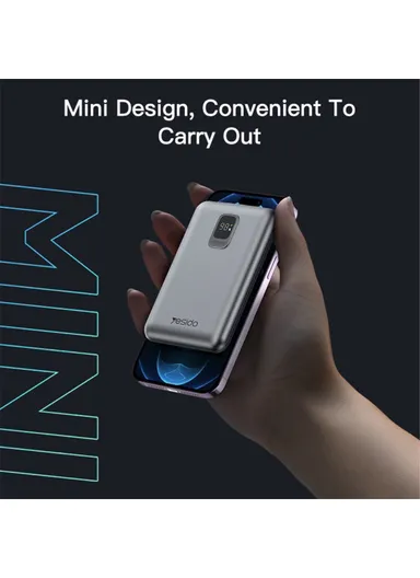 10000mAh PD 20W Portable Fast Charging Power Bank With Digital Display YP46