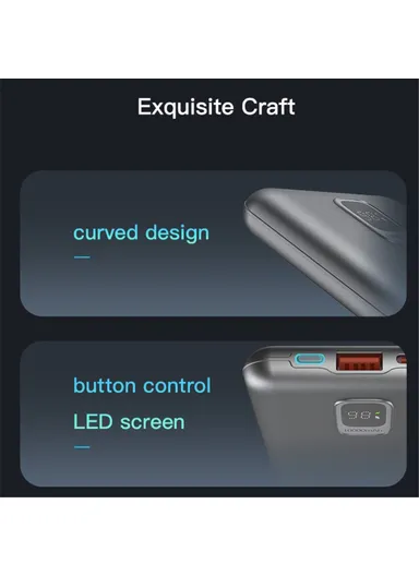 10000mAh PD 20W Portable Fast Charging Power Bank With Digital Display YP46