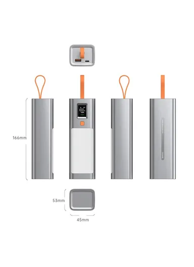 20000mAh PD 100W Fast Charging Power Bank Cellphone Laptop External Battery With LED Light T134LP (L16 x W5 x H4.5)cm 