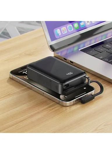 20000mAh PD 67W Fast Charging Li-Polymer Power Bank With 100W Type-C To Type-C Cable M4-20000 (L11 x W7 x H3)cm