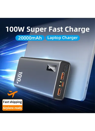 100w Laptop Charging Dual Output Fast Charging Power Bank 20000mAh Portable Phone Charger External Battery Pack M16
