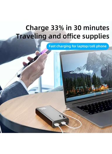 100w Laptop Charging Dual Output Fast Charging Power Bank 20000mAh Portable Phone Charger External Battery Pack M16