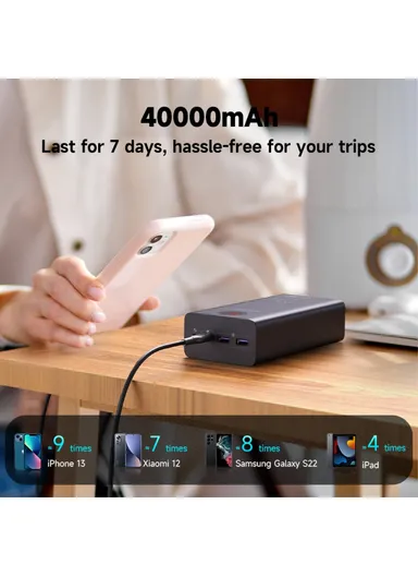 40000mAh 22.5W Fast Charging Power Bank Portable Phone Charger Laptop USB-C External Battery PEA40 (L16 x W7 x H6)cm