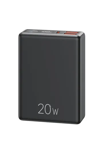 10000mAh 20W PD + QC3.0 Digital Display Fast Charging ABS Power Bank 22.5W Phone External Battery Nebula Series US-CD192 (L8 x W6 x H2)cm - Black