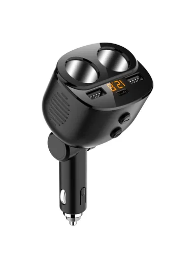 18W Type-C+Dual USB Cigarette Lighter PD / QC3.0 Fast Charging Car Charger C06Q