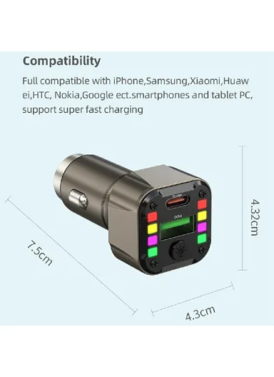 30W Car Charger PD QC 3.0 Super Charger Dual Ports Car Charging Adapter for iPhone / Samsung / Huawei K24 