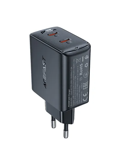 35W GaN Wall Charger Dual Type-C Phone Fast Charging Adapter A49 PD - EU Plug