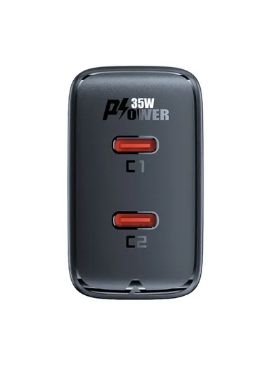 35W GaN Wall Charger Dual Type-C Phone Fast Charging Adapter A49 PD - EU Plug