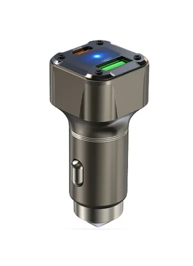 30W Car Charger Adapter PD Super Charger Fast Charging Metal Window Breaker K25 