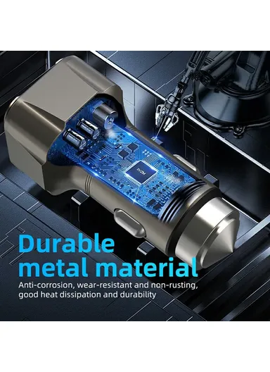 30W Car Charger Adapter PD Super Charger Fast Charging Metal Window Breaker K25 