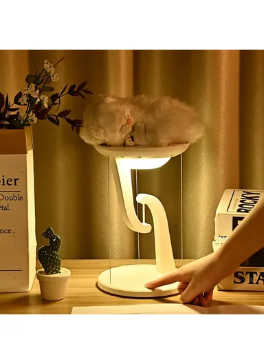 15W Mobile Phone Wireless Charger Suspended Anti-gravity Desk Lamp Atmosphere Night Light - White