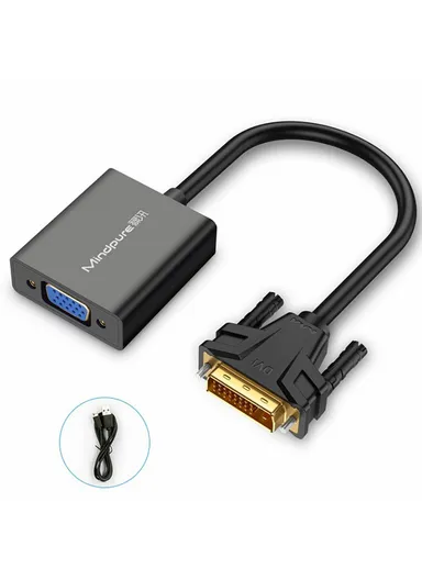 1920x1080P 60Hz DVI to VGA Male to Female Adapter Cable for Projectors Monitors AD013