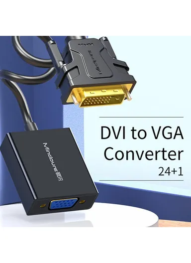 1920x1080P 60Hz DVI to VGA Male to Female Adapter Cable for Projectors Monitors AD013