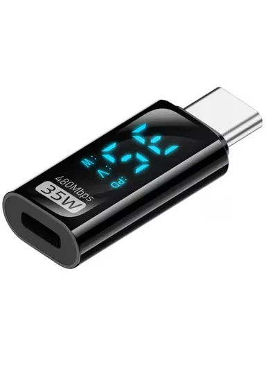 Female Adapter to USB-C Male 35W Fast Charging Converter Support 480Mbps Data Transfer for iPhone