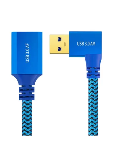 1m Left Angled USB 3.0 Male to Female High Speed Extension Cable for U Disk  /  Mouse  /  Keyboard