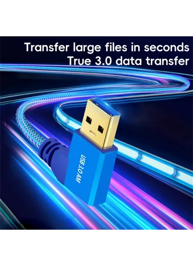 1m Left Angled USB 3.0 Male to Female High Speed Extension Cable for U Disk  /  Mouse  /  Keyboard