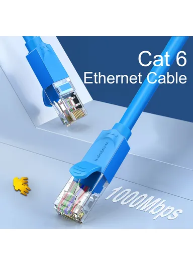 2m Cat6 Network Cable Oxygen-Free Copper Core Gigabit Ethernet RJ45 Connector Cord NW002