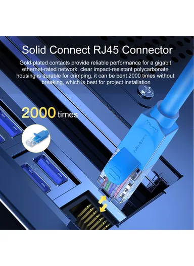 2m Cat6 Network Cable Oxygen-Free Copper Core Gigabit Ethernet RJ45 Connector Cord NW002