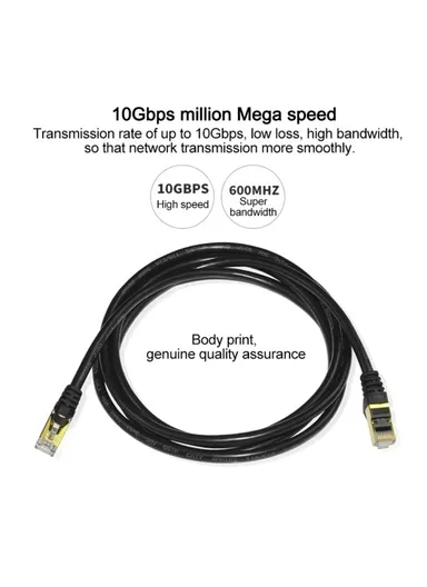 0.5m Cat7 Network Cable 10-Gigabit Shielded Pure Copper Ethernet Cord NW015