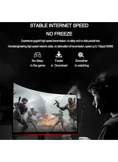 0.5m Cat7 Network Cable 10-Gigabit Shielded Pure Copper Ethernet Cord NW015