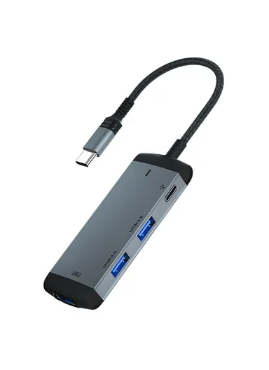 Type-C to 3xUSB3.0 + Type-C Audio Port USB Hub Splitter Laptop Phone Adapter MH375