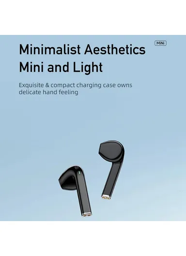 TWS Bluetooth Headset Wireless Semi-in-ear Headphone Noise Reduction Earphone T26 Pro - Black