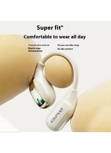 Air Conduction Bluetooth Headset OWS Ear Hook Wireless Headphone Waterproof Earphone - Beige