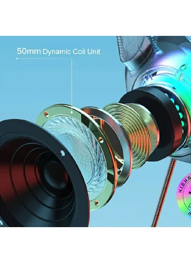 Cat Ear USB Wired Gaming Headphone Cool Light Over-Ear Headset with Microphone GM-9 - Black