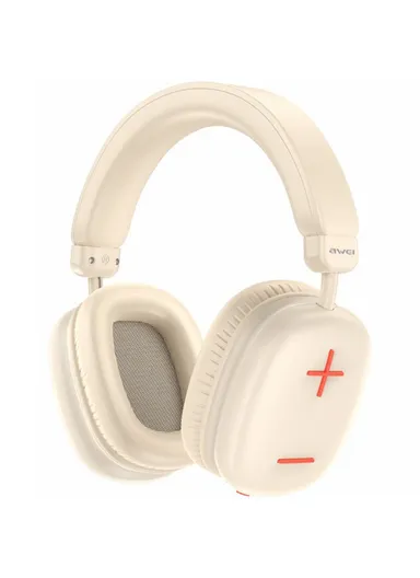 Wireless Bluetooth Gaming Headset 3.5mm AUX Wired Earphone Headphone AT6 - Beige