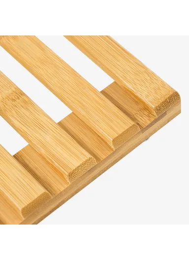 Square Flower Pot Holder Tray with Wheels Bamboo Roller Base GLTPNZHJ (D25 x H25)cm - Size S