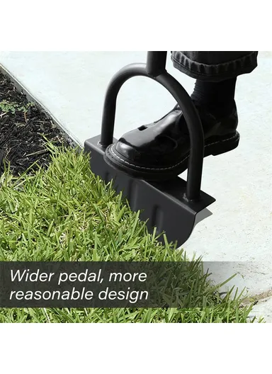 Half Moon Edger Cutting Shovel Lawn Mowing Weeding Tool Serrated Edger Landscape Edge Tool (L107 x W22)cm