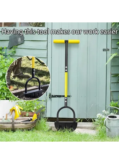 Half Moon Edger Cutting Shovel Lawn Mowing Weeding Tool Serrated Edger Landscape Edge Tool (L107 x W22)cm