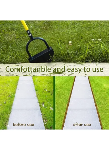 Half Moon Edger Cutting Shovel Lawn Mowing Weeding Tool Serrated Edger Landscape Edge Tool (L107 x W22)cm