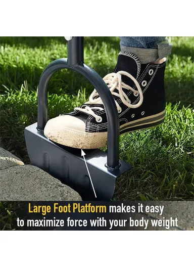 Half Moon Edger Cutting Shovel Lawn Mowing Weeding Tool Serrated Edger Landscape Edge Tool (L107 x W22)cm