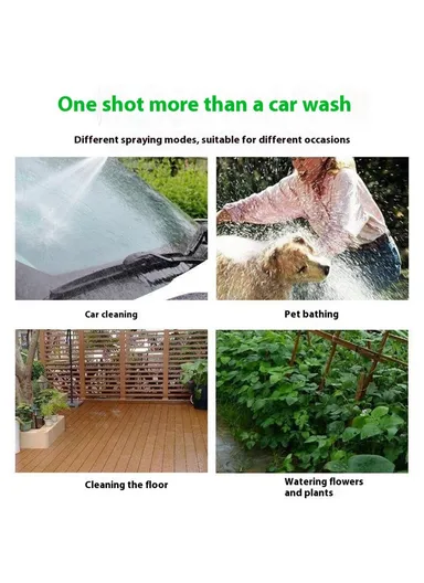 3 Modes Car Washing Water Gun High Pressure Garden Water Sprayer Sprinkle Tool (L15 x W15)cm