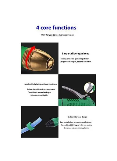 3 Modes Car Washing Water Gun High Pressure Garden Water Sprayer Sprinkle Tool (L15 x W15)cm