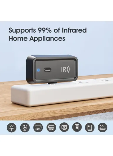 5W MG-YKQ103 WiFi + Bluetooth Dual Mode Infrared Remote Controller 15m Range Mini IR Remote (L5.9 x W3.6 x D1.1)cm