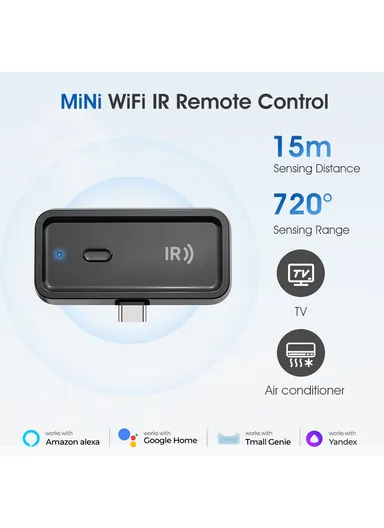 5W MG-YKQ103 WiFi + Bluetooth Dual Mode Infrared Remote Controller 15m Range Mini IR Remote (L5.9 x W3.6 x D1.1)cm