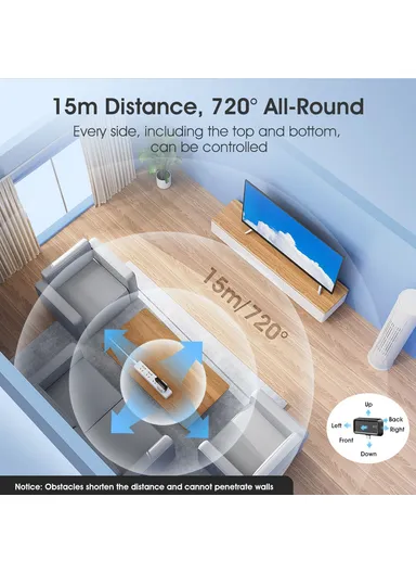 5W MG-YKQ103 WiFi + Bluetooth Dual Mode Infrared Remote Controller 15m Range Mini IR Remote (L5.9 x W3.6 x D1.1)cm