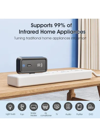 5W MG-YKQ103 WiFi + Bluetooth Dual Mode Infrared Remote Controller 15m Range Mini IR Remote (L5.9 x W3.6 x D1.1)cm