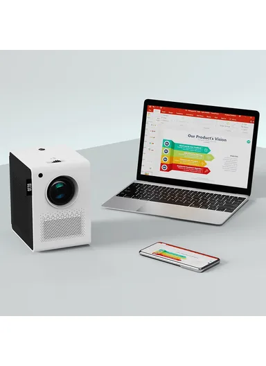 Mirroring Compatibility Wireless 1080P Portable Smart Business Vertical Projector D110 - EU Plug