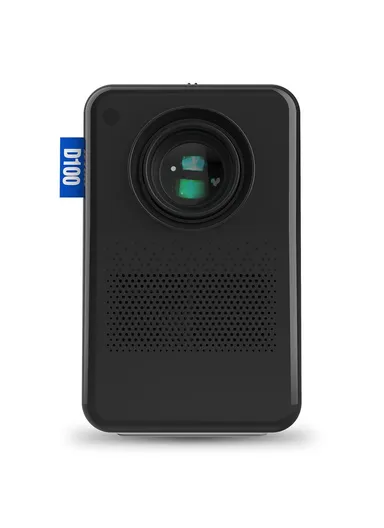 Home Theater 1080P HD Projector 180 ANSI Lumens Manual Focus 100'' Display Mini Projector D100 - EU Plug