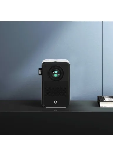 Home Theater 1080P HD Projector 180 ANSI Lumens Manual Focus 100'' Display Mini Projector D100 - EU Plug