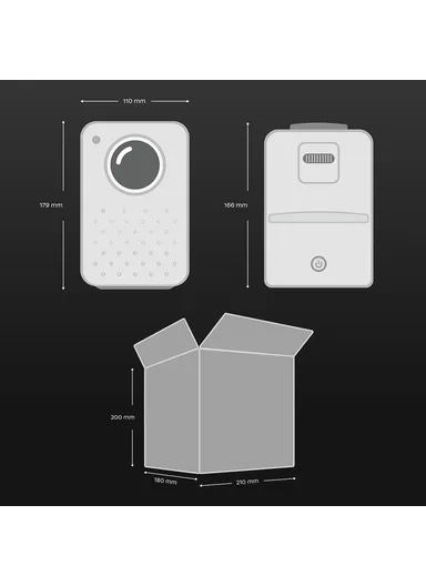 Home Theater 1080P HD Projector 180 ANSI Lumens Manual Focus 100'' Display Mini Projector D100 - EU Plug