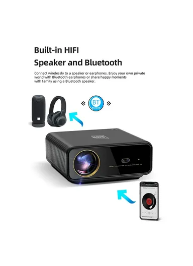1080P 4K Projector Android 11 2+16GB Projector 3D LED Home Theater Support Zoom EU Plug U001 