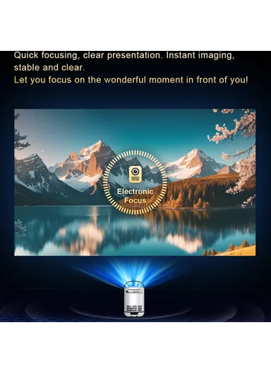 51W 100-240V 1+32G Portable Folding Bracket Home Projector Android WiFi HD Video Projecting Device TZ-2 (L17 x W14 x D20.5)cm - EU Plug