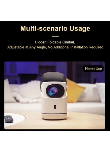 51W 100-240V 1+32G Portable Folding Bracket Home Projector Android WiFi HD Video Projecting Device TZ-2 (L17 x W14 x D20.5)cm - EU Plug