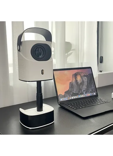 51W 100-240V 1+32G Hidden Retractable Bracket 4K HD Video Projector Android WiFi Portable Home Theater Device TS-2 (L15.5 x W14 x D22.5)cm - EU Plug