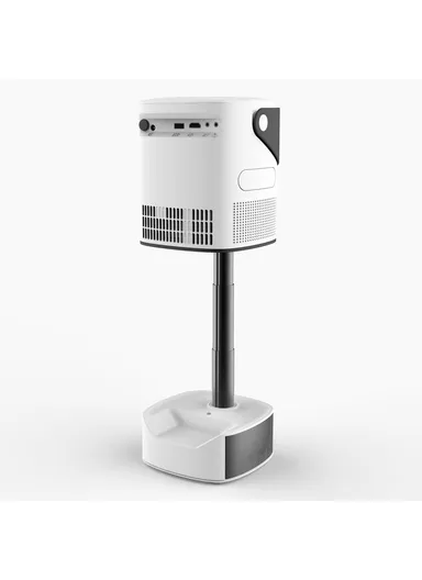 51W 100-240V 1+32G Hidden Retractable Bracket 4K HD Video Projector Android WiFi Portable Home Theater Device TS-2 (L15.5 x W14 x D22.5)cm - EU Plug